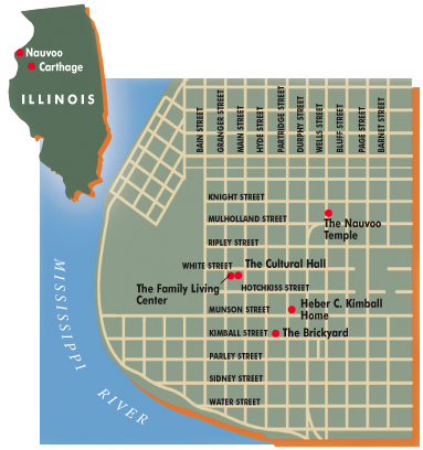 Nauvoo Illinois Sites and Map LDS
